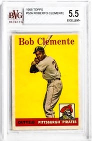 Roberto Clemente 1958 Topps #52A BVG 5.5