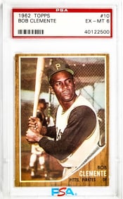 Roberto Clemente 1962 Topps #10 PSA 6