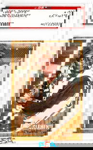 Roberto Clemente 1962 Topps #10 PSA 6: Roberto Clemente 1962 Topps #10 PSA 6. Item measures 5.5 in. x 3.5 x .25 inches for shipping purposes. The absence of a condition report does not imply that the lot is in perfect condition or