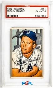 Mickey Mantle 1952 Bowman #101 PSA 6