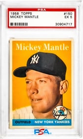 Mickey Mantle 1958 Topps #150 PSA 5 EX