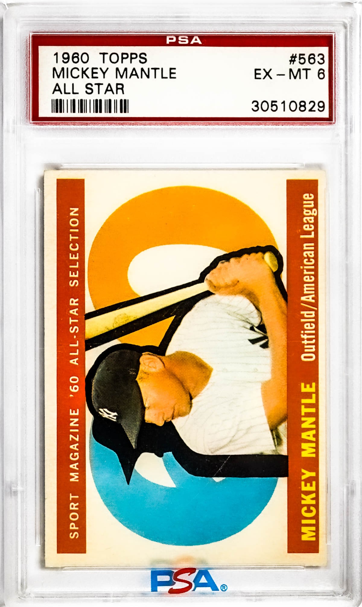 Mickey Mantle 1960 Topps #563 PSA 6 EX-MT (1 of 2)
