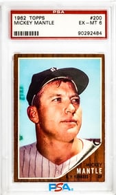 Mickey Mantle 1962 Topps #200 PSA 6