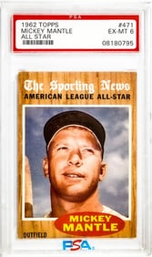 Mickey Mantle 1962 Topps #471 PSA 6 EX-MT