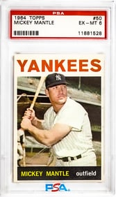 Mickey Mantle 1964 Topps #50 PSA 6 EX-MT