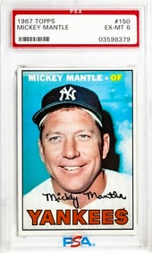 Mickey Mantle 1967 Topps #150 PSA 6