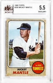 Mickey Mantle 1968 Topps #280 BVG 5.5