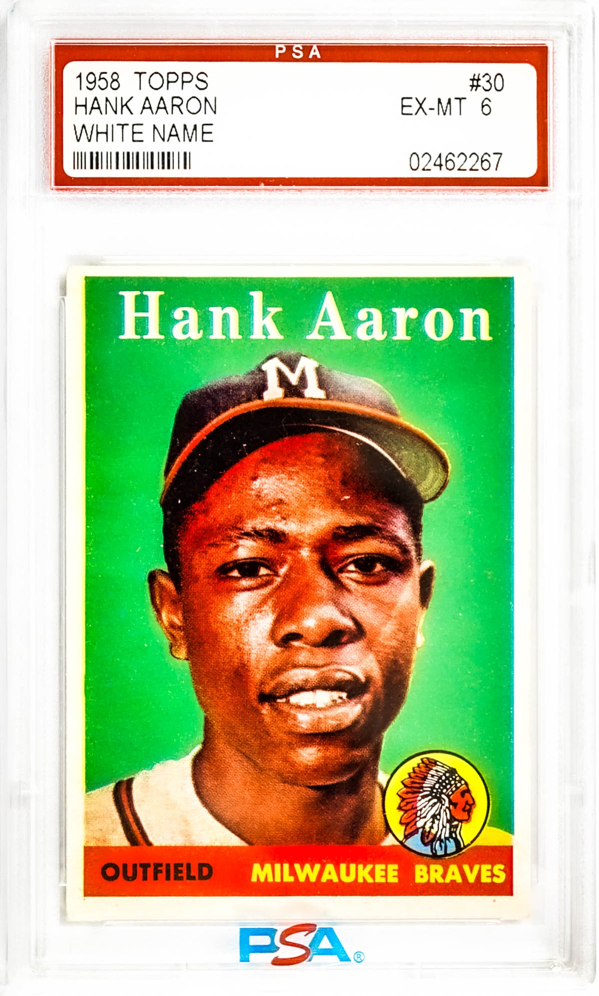 Hank Aaron 1958 Topps #30 PSA 6 (1 of 2)