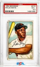 Willie Mays 1952 Bowman #218 PSA 5.5