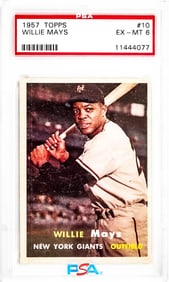Willie Mays 1957 Topps #10 PSA 6