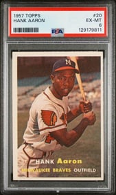 1957 TOPPS 20 HANK AARON PSA 6