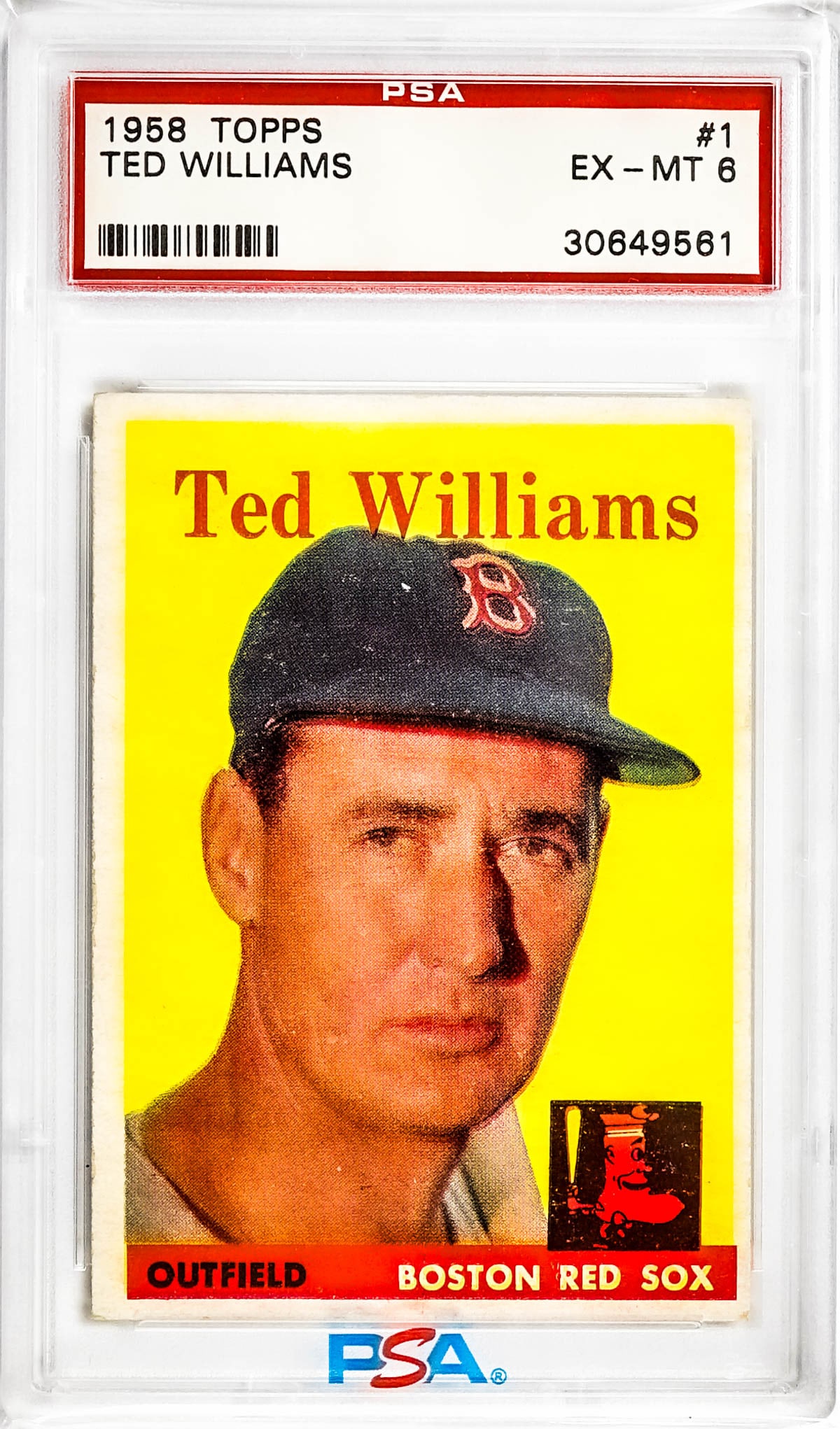 Ted Williams 1958 Topps #1 PSA 6 (1 of 2)