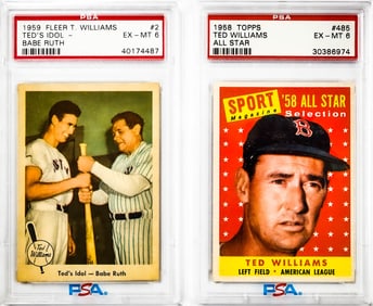 Ted Williams PSA Graded Baseball Cards (2)