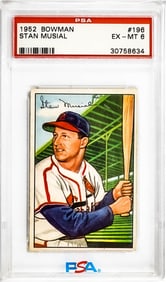 Stan Musial 1952 Bowman #196 PSA 6