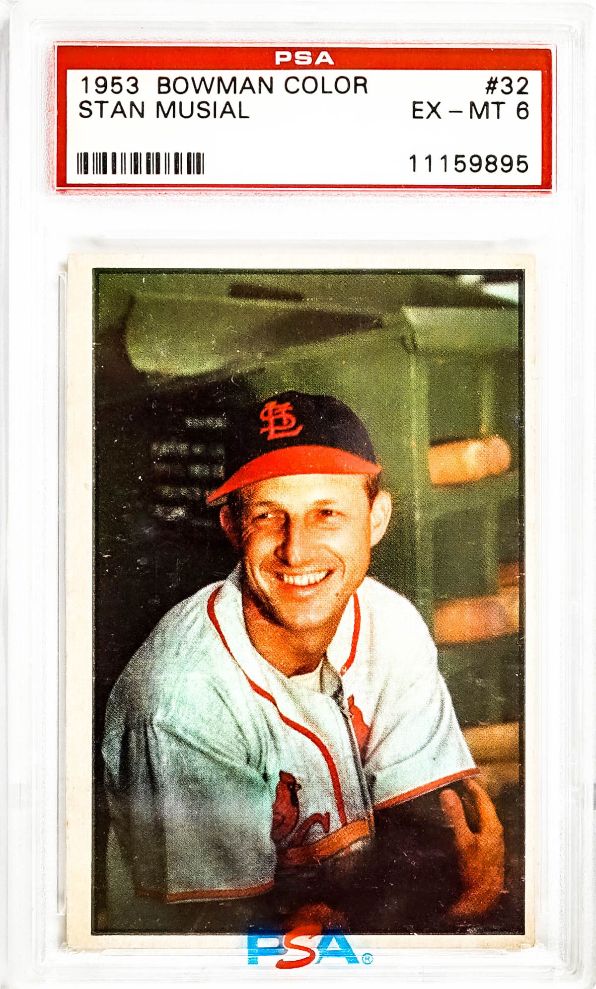 Stan Musial 1953 Bowman Color #32 PSA 6 (1 of 2)