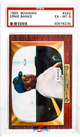 Ernie Banks 1955 Bowman #242 PSA 6