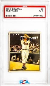 Bob Feller 1950 Bowman #6 PSA 5