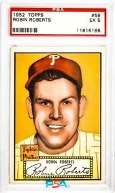 Robin Roberts 1952 Topps #59 PSA 5
