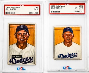 Gil Hodges PSA Graded Baseball Cards (2)