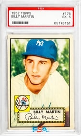 Billy Martin 1952 Topps #175 PSA 5