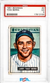 Yogi Berra 1951 Bowman #2 PSA 5