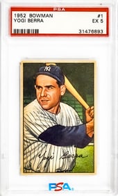 Yogi Berra 1952 Bowman #1 PSA 5