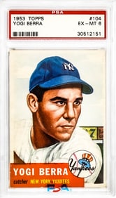 Yogi Berra 1953 Topps #104 PSA 6