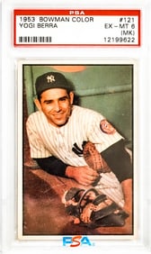 Yogi Berra 1953 Bowman Color #121 PSA 6 (MK)