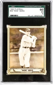 Moe Berg 1940 Playball #30 SGC 5