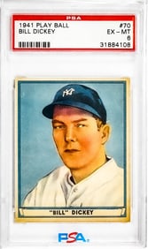 Bill Dickey 1941 Play Ball #70 PSA 6