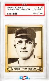 Christy Mathewson 1940 Play Ball #175 PSA 6