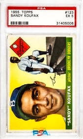 Sandy Koufax 1955 Topps #123 PSA 5