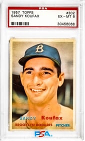 Sandy Koufax 1957 Topps #302 PSA 6