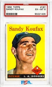 Sandy Koufax 1958 Topps #187 PSA 6