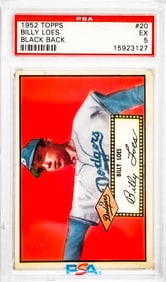 Billy Loes 1952 Topps #20 Black Back PSA 5