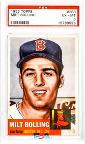 Milt Bolling 1953 Topps #280 PSA 6