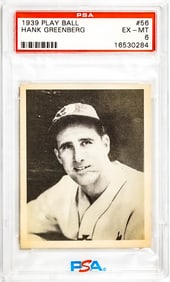Hank Greenberg 1939 Play Ball #56 PSA 6