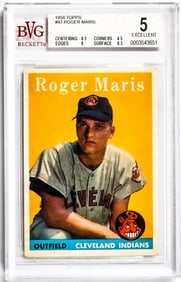 Roger Maris 1958 Topps #47 BVG 5