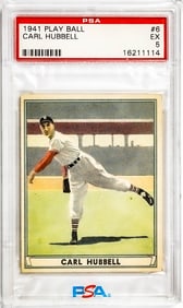 Carl Hubbell 1941 Play Ball #6 PSA 5