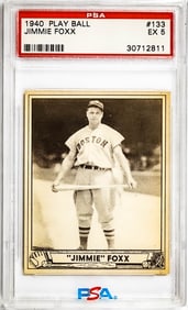 Jimmie Foxx 1940 Play Ball #133 PSA 5