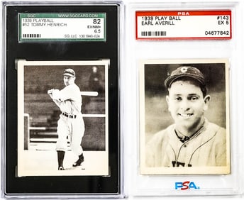 (2) 1939 Play Ball Graded Baseball Cards