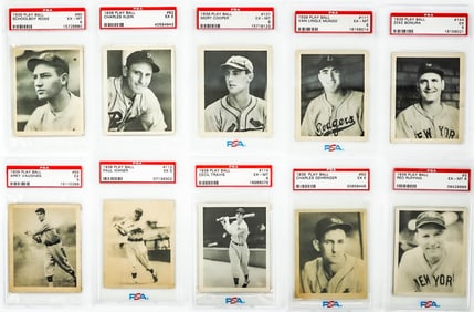 (10) 1939 Play Ball PSA Graded Baseball Cards