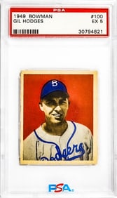 Gil Hodges 1949 Bowman #100 PSA 5