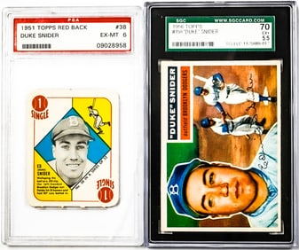 Duke Snider Graded Vintage Baseball Cards (2)