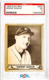 Goose Goslin 1940 Play Ball #232 PSA 5