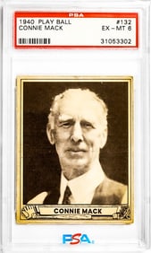 Connie Mack 1940 Play Ball #132 PSA 6