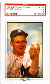 Whitey Ford 1953 Bowman Color #153 PSA 5