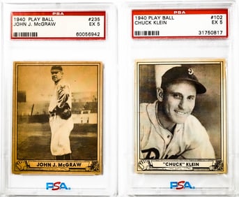 John McGraw & Chuck Klein 1940 Play Ball Cards
