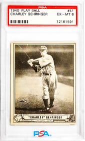 Charley Gehringer 1940 Play Ball #41 PSA 6