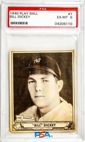 Bill Dickey 1940 Play Ball #7 PSA 6